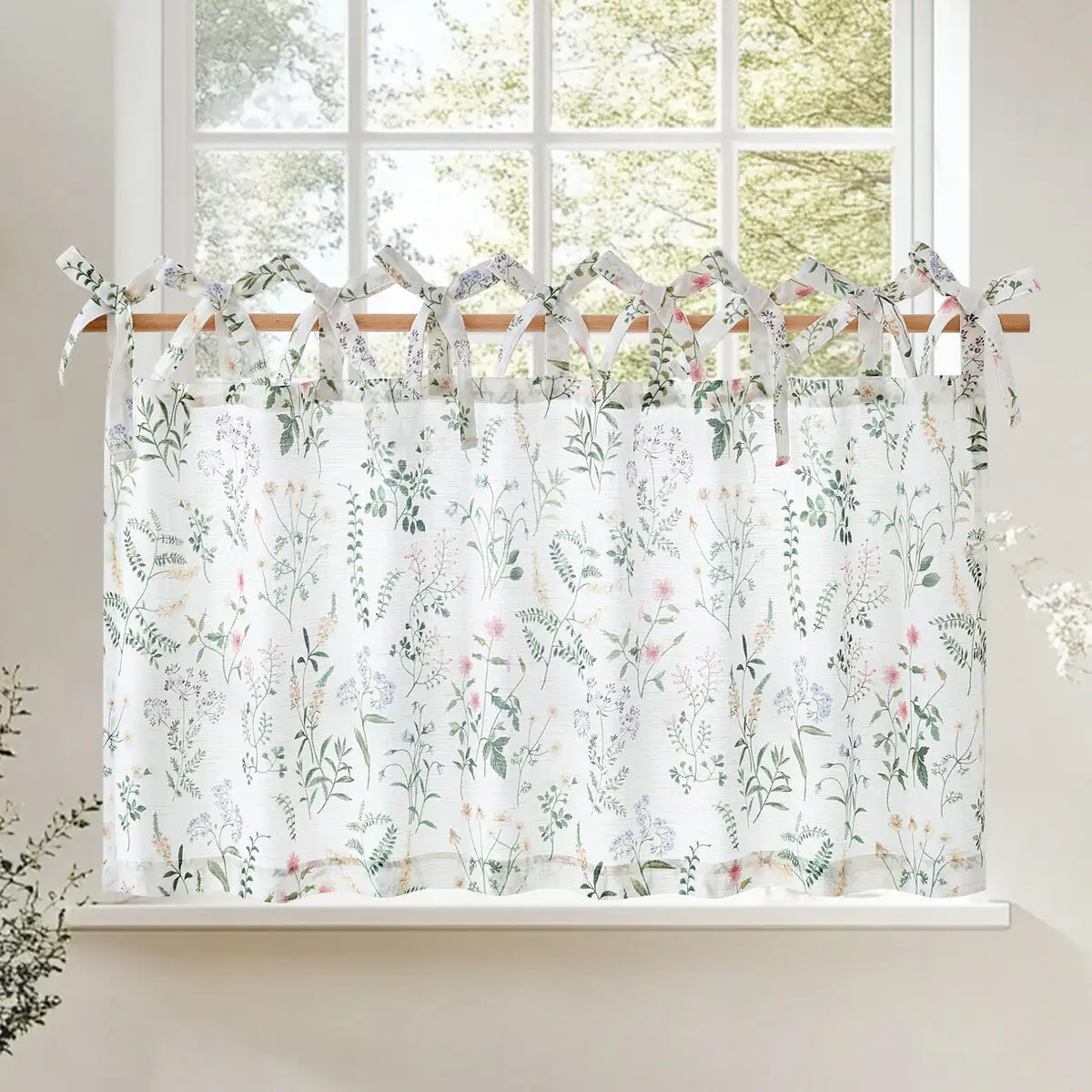 JINCHAN 1PCS Floral Print Small Window Drapes Farmhouse Cafe Curtain Linen Tie Top Botanic Kitchen Curtains Laundry Bathroom RV
JINCHAN 1PCS Floral Print Small Window Drapes Farmhouse Cafe Curtain Linen Tie Top Botanic Kitchen Curtains Laundry Bathroom RV