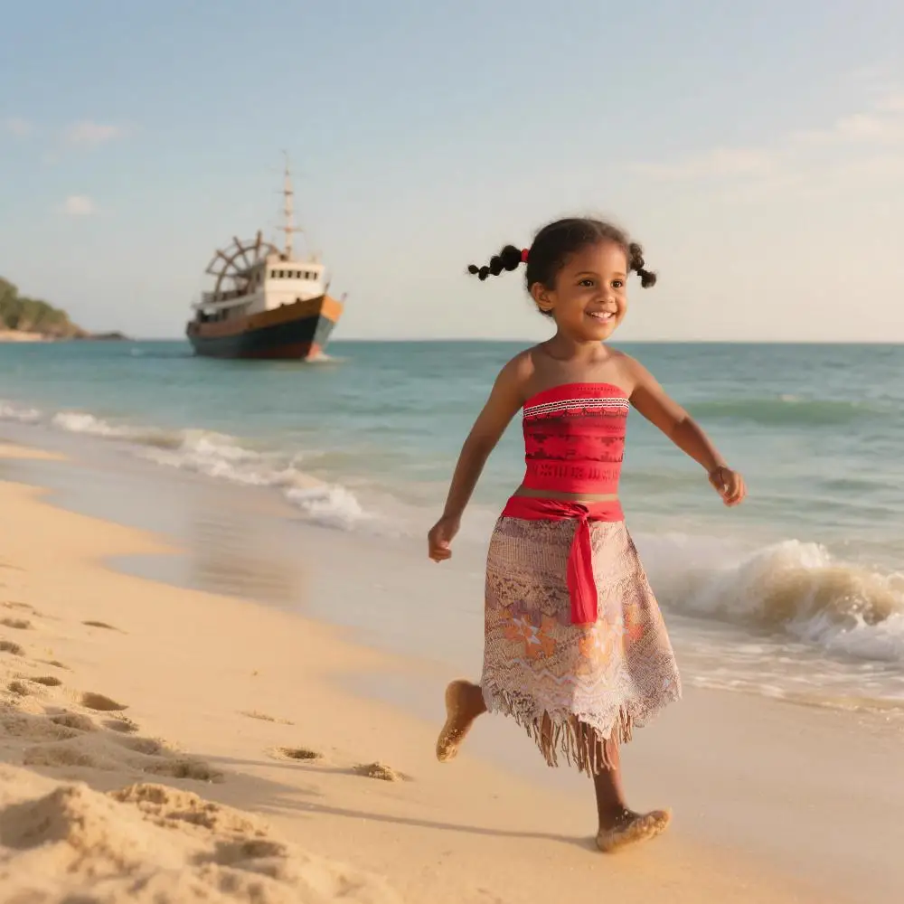 2Pcs Girls Movie Moana 2 Dress Girl Vaiana Princess Summer Casual Dress Children Christmas Carnival Birthday Party Cosplay Gown
2Pcs Girls Movie Moana 2 Dress Girl Vaiana Princess Summer Casual Dress Children Christmas Carnival Birthday Party Cosplay Gown