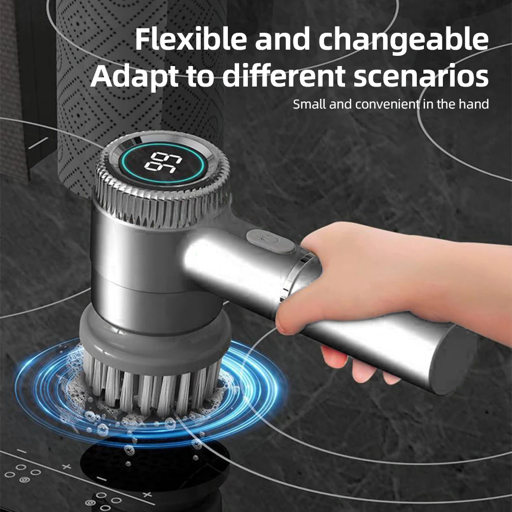 Cordless Electric Cleaning Brush Set Portable Electric Spin Scrubber Water Resistant 3 Speeds Digital Display Handheld Scrubber
Cordless Electric Cleaning Brush Set Portable Electric Spin Scrubber Water Resistant 3 Speeds Digital Display Handheld Scrubber