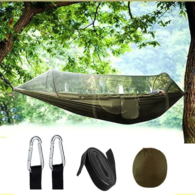 2 Person Camping Hammock With Mosquito Net Outdoor Furniture Strength Parachute Fabric Sleep Swing
2 Person Camping Hammock With Mosquito Net Outdoor Furniture Strength Parachute Fabric Sleep Swing