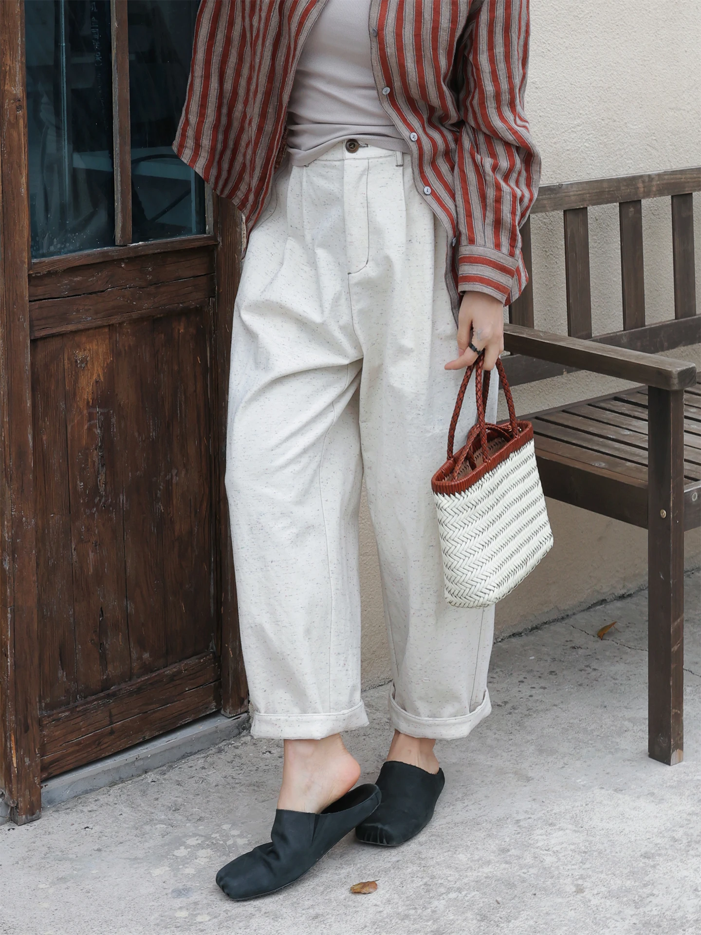 High Waist Wide Leg Pants Women's Casual Trousers Color Woven Linen Spring Season TT Atelier Starry Night Series
High Waist Wide Leg Pants Women's Casual Trousers Color Woven Linen Spring Season TT Atelier Starry Night Series