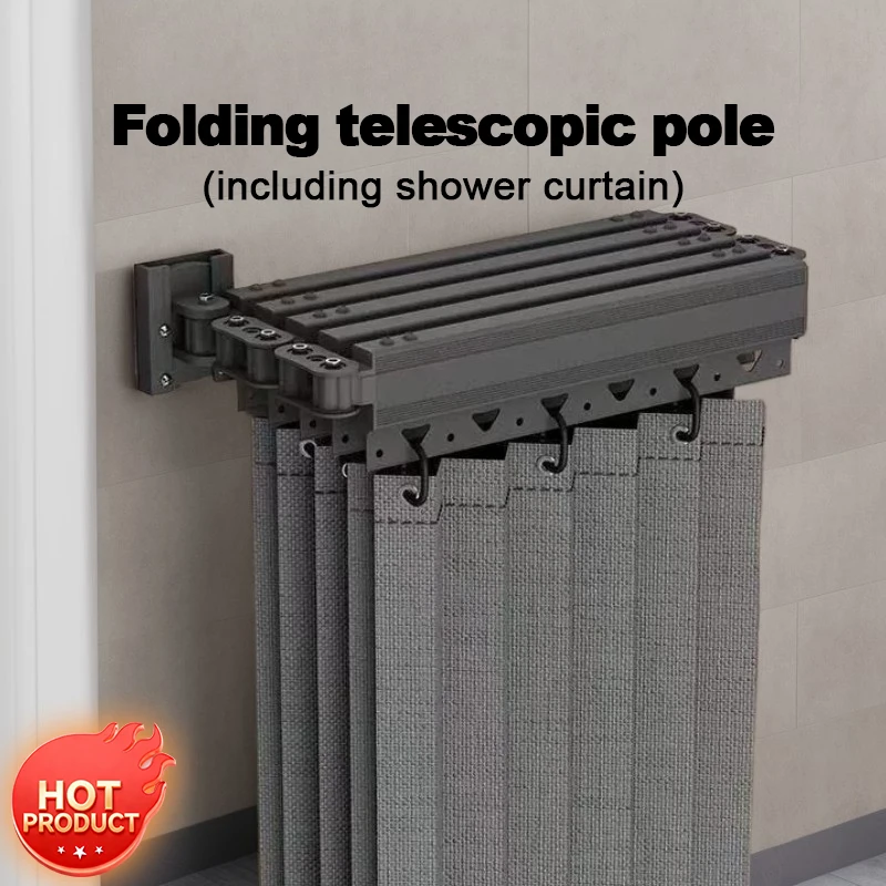 Foldable Shower Curtain Rod Set, Invisible Bathroom Partition Waterproof, Premium Dry-Wet Separation with Grommets
Foldable Shower Curtain Rod Set, Invisible Bathroom Partition Waterproof, Premium Dry-Wet Separation with Grommets