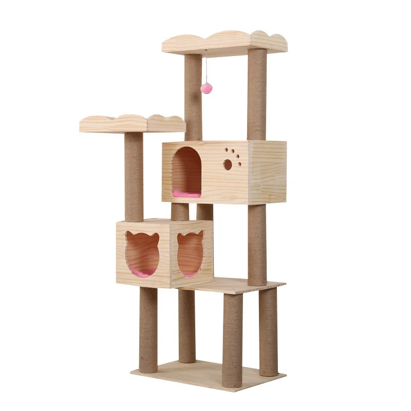 Cat nest, solid wood cat climbing frame, claw board
Cat nest, solid wood cat climbing frame, claw board