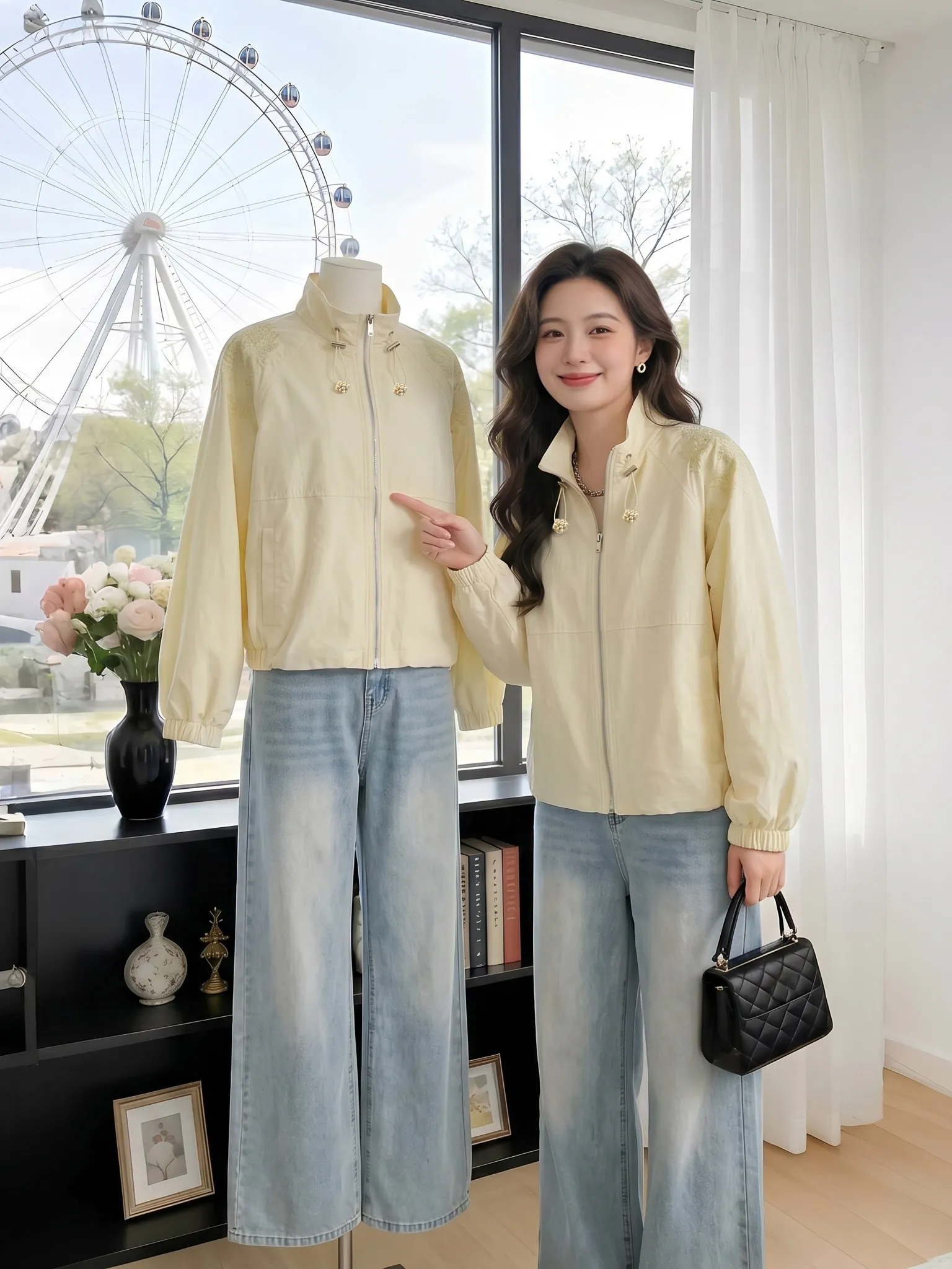 2026 Spring New Women's Loose Casual Stand Collar Short Top Slimming Versatile Outerwear Korean Style Standard Fit Commute Style
2026 Spring New Women's Loose Casual Stand Collar Short Top Slimming Versatile Outerwear Korean Style Standard Fit Commute Style