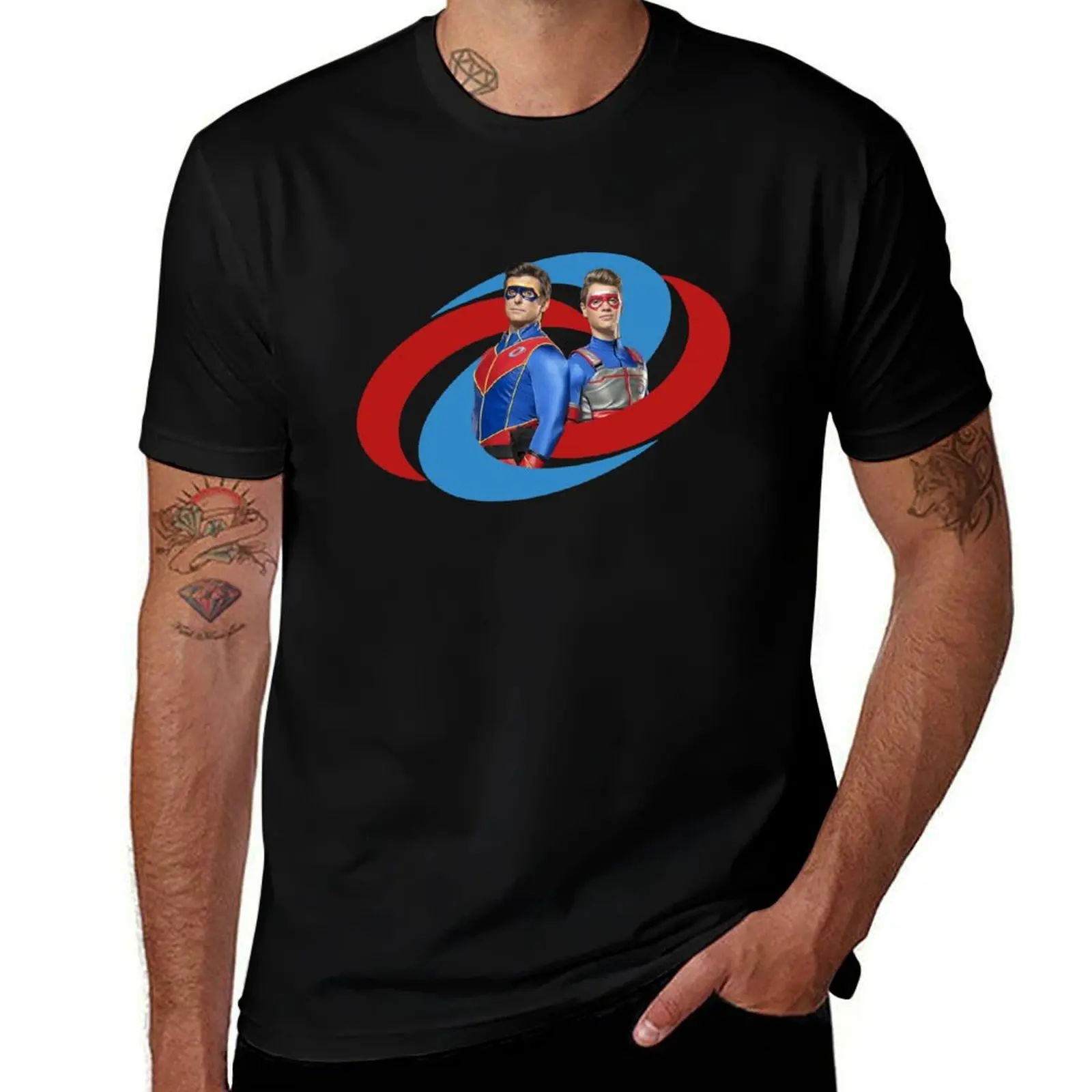 Captain Man and Kid Danger - Logo T-Shirt Modern Print Casual T-Shirt
Captain Man and Kid Danger - Logo T-Shirt Modern Print Casual T-Shirt