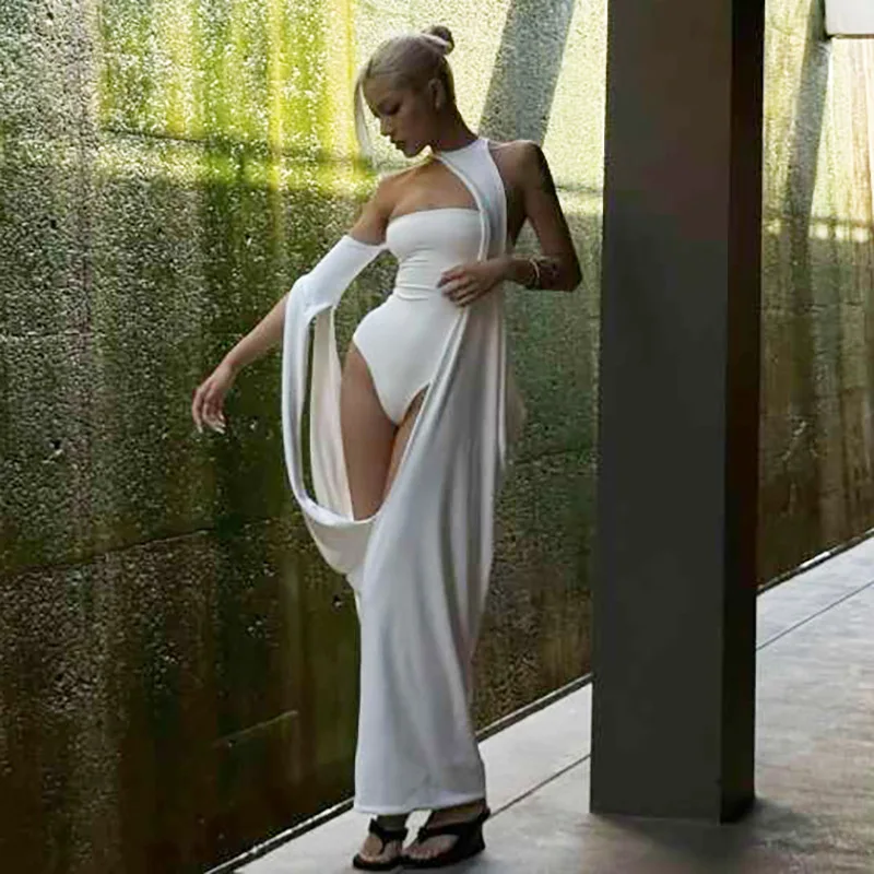 White Jumpsuit Prom Dress Sexy Halter Neck Sleeveless Short Pants Long Party Gown Casual Hot Girl Formal Wedding Birthday Robe
White Jumpsuit Prom Dress Sexy Halter Neck Sleeveless Short Pants Long Party Gown Casual Hot Girl Formal Wedding Birthday Robe