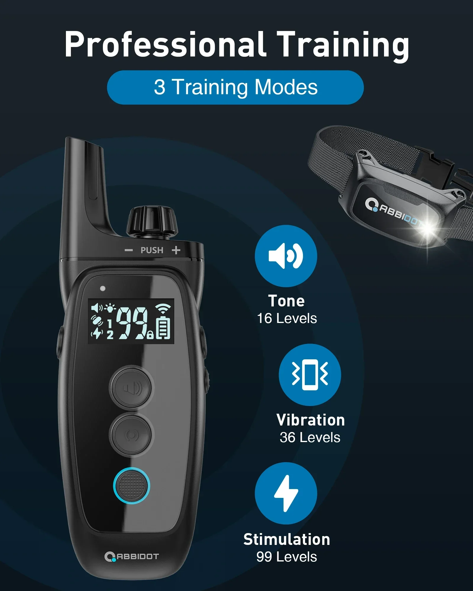 ABBIDOT T50 Training Collar Dogs Electric Shock for Large Pets 3000ft LED Light Canine Equipment Supplies Accessories Strap
ABBIDOT T50 Training Collar Dogs Electric Shock for Large Pets 3000ft LED Light Canine Equipment Supplies Accessories Strap