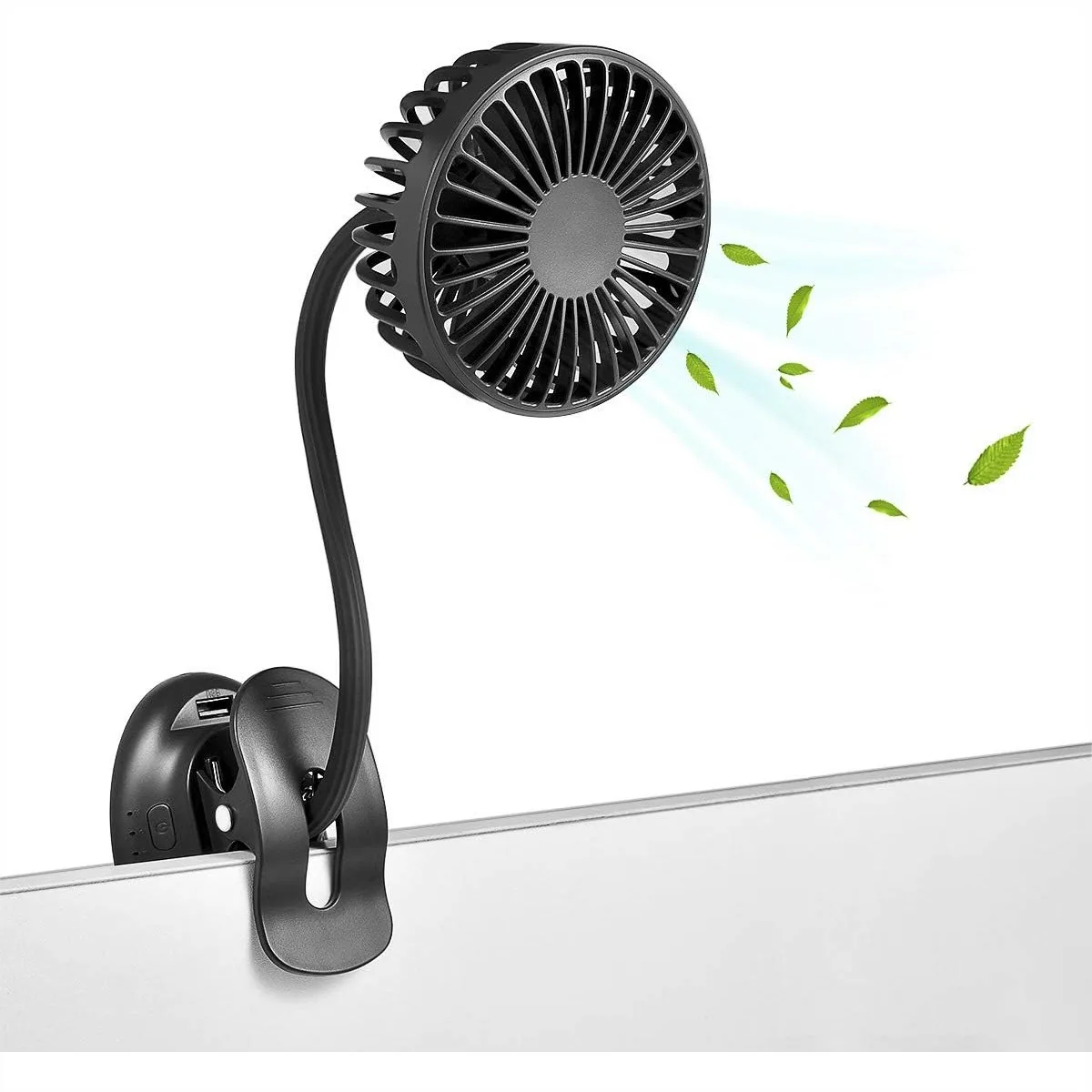 Clip On USB Mini Desk Fan with Power Bank, Rechargeable Portable Fan - Flexible Neck, 3 Speed for Car, Camping, Office
Clip On USB Mini Desk Fan with Power Bank, Rechargeable Portable Fan - Flexible Neck, 3 Speed for Car, Camping, Office