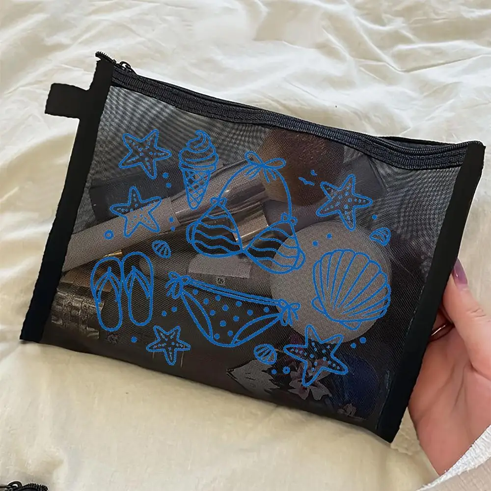 Women Bikini Starfish Seashell Beach Makeup Bag Mesh Cosmetic Pouch with Secure Closure Vacation Daily Storage for Summer
Women Bikini Starfish Seashell Beach Makeup Bag Mesh Cosmetic Pouch with Secure Closure Vacation Daily Storage for Summer
