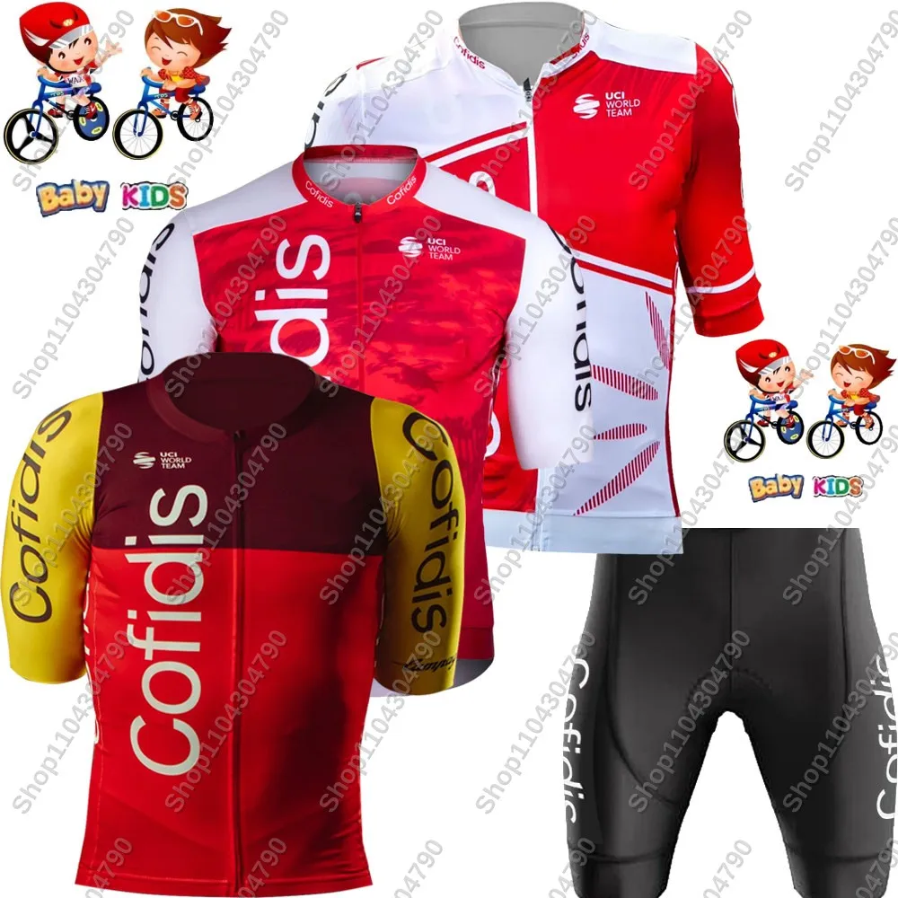 Детский комплект велосипедного трикотажа Cofidis Team 2025 для мальчиков и девочек, одежда для велоспорта, рубашки для шоссейного велосипеда, костюм, велосипедные штаны MTB Maillot
Детский комплект велосипедного трикотажа Cofidis Team 2025 для мальчиков и девочек, одежда для велоспорта, рубашки для шоссейного велосипеда, костюм, велосипедные штаны MTB Maillot