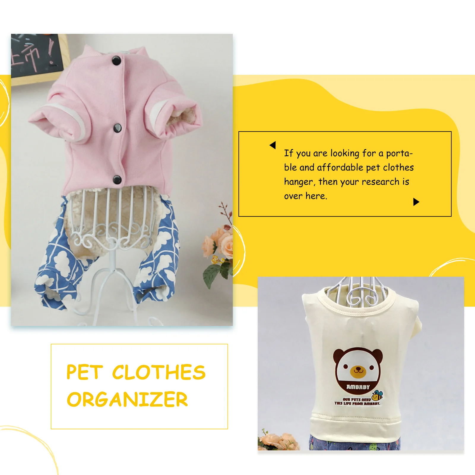 Hanger Clothes Rack for Dog Dresses Coat Storage Mannequin High Quality Iron Retro Pet Clothing Display Organizer Suitable Home
Hanger Clothes Rack for Dog Dresses Coat Storage Mannequin High Quality Iron Retro Pet Clothing Display Organizer Suitable Home