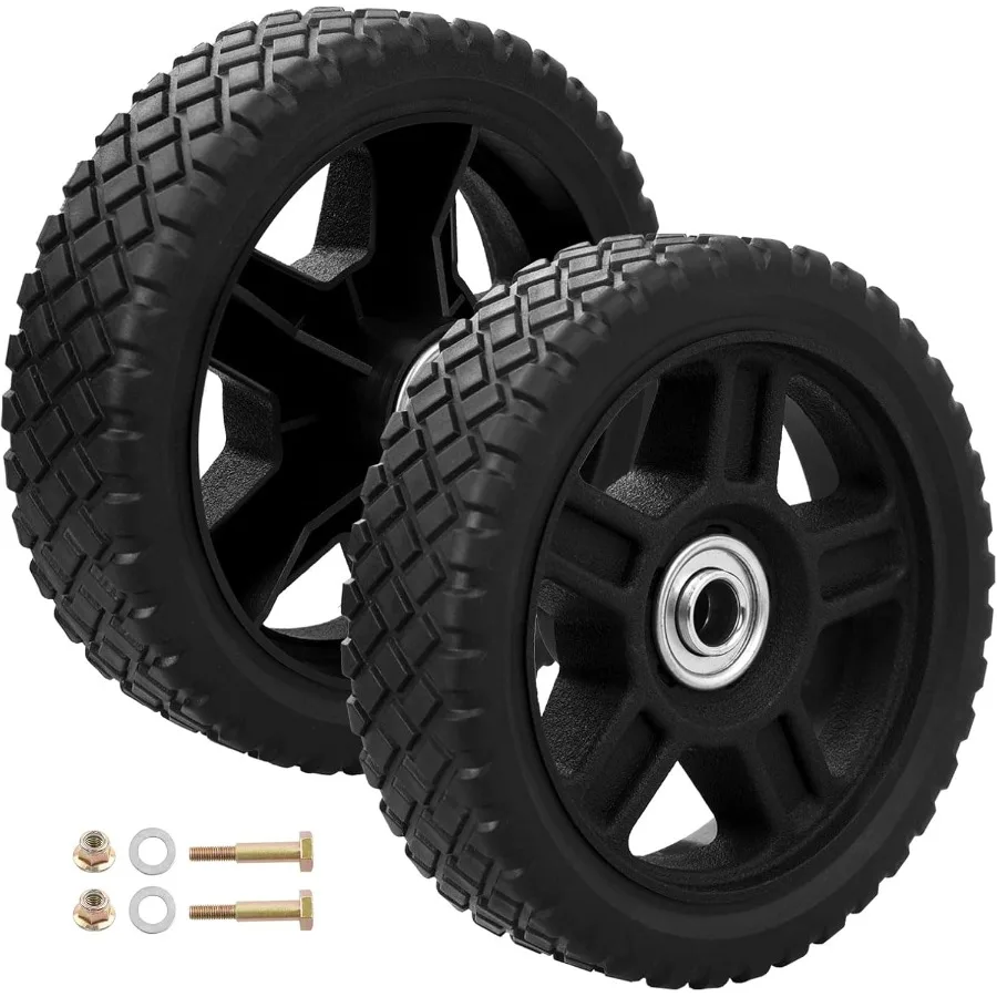 6 Inch Lawn Mower Wheels 2 Pack 6 Push Lawn Mower Wheels with Bolts Nuts kits Fit Most Standard Push Lawn Mowers Garden Trucks
6 Inch Lawn Mower Wheels 2 Pack 6 Push Lawn Mower Wheels with Bolts Nuts kits Fit Most Standard Push Lawn Mowers Garden Trucks
