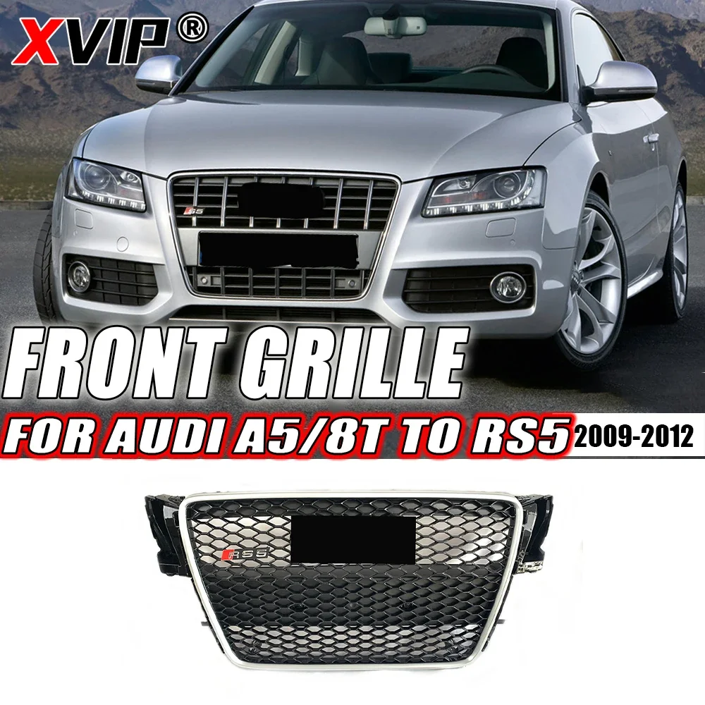 XVIP RS5 Style Honeycomb Silver+Chrome Ring Front Bumper Grille Fit For Audi A5 S5 8T 2009-2012 High Quality ABS Upper Grille
XVIP RS5 Style Honeycomb Silver+Chrome Ring Front Bumper Grille Fit For Audi A5 S5 8T 2009-2012 High Quality ABS Upper Grille