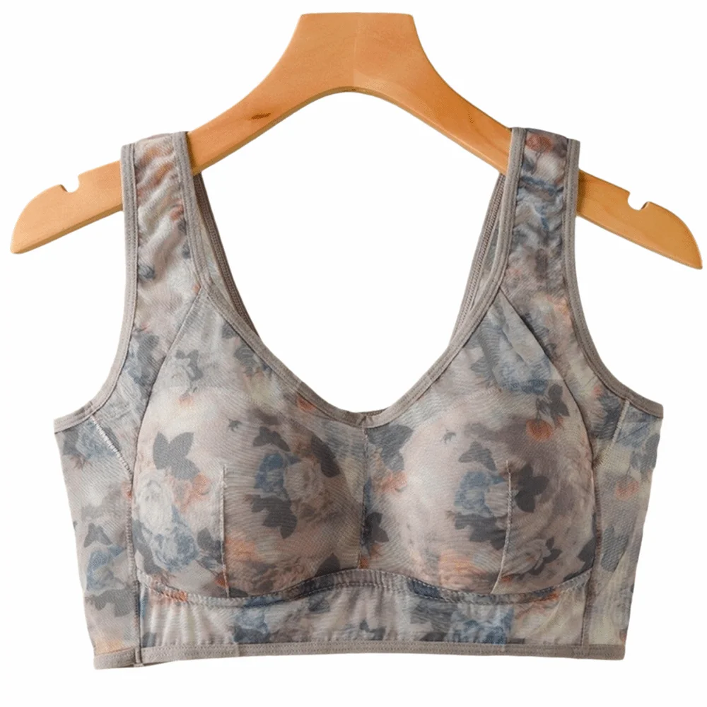 Floral Lace Push UP Lace Flower Women's Bra Plus Size Seamless Floral Printed Underwear Wireless Widen Band Tank Top Bra Seniors
Floral Lace Push UP Lace Flower Women's Bra Plus Size Seamless Floral Printed Underwear Wireless Widen Band Tank Top Bra Seniors