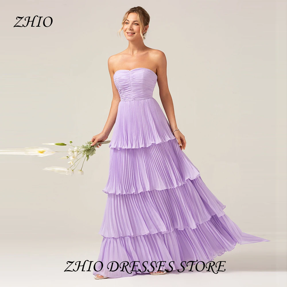 ZHIO Sweet A-Line Sweetheart Layered Chiffon Lilac Bridesmaid Dress Backless Sleeveless Formal Prom Dress Customized
ZHIO Sweet A-Line Sweetheart Layered Chiffon Lilac Bridesmaid Dress Backless Sleeveless Formal Prom Dress Customized