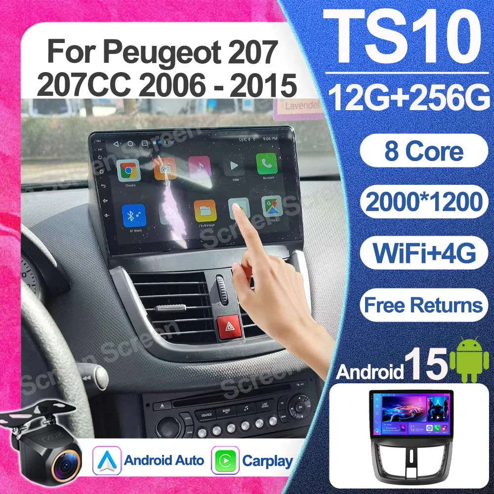 Car Radio Android 15 For Peugeot 207 207 CC 2006 - 2015 Carplay Video GPS Navigation Multimedia Player DVD No 2din 5G Wifi BT
Car Radio Android 15 For Peugeot 207 207 CC 2006 - 2015 Carplay Video GPS Navigation Multimedia Player DVD No 2din 5G Wifi BT
