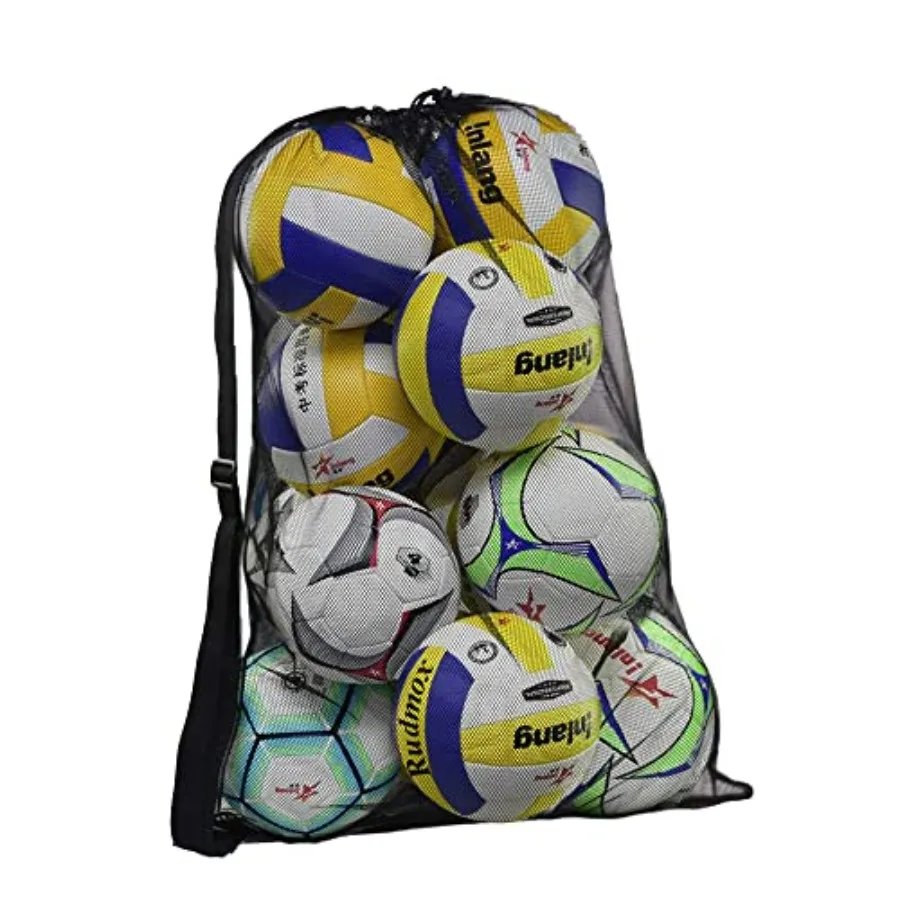Heavy Duty Mesh Ball Bag, Drawstring Sport Equipment Storage Bag for Basketball, Soccer, Sports Beach and Swimming Gears with A
Heavy Duty Mesh Ball Bag, Drawstring Sport Equipment Storage Bag for Basketball, Soccer, Sports Beach and Swimming Gears with A