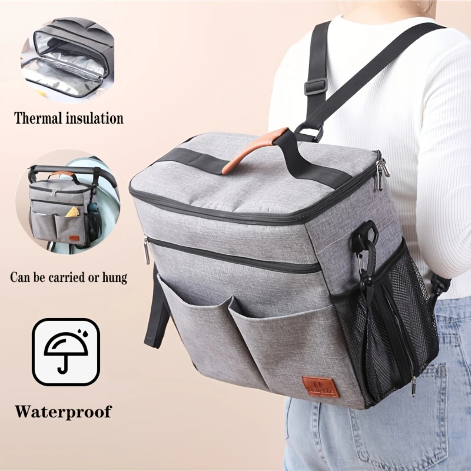 Mommy Bag Baby Milk Storage Bag Waterproof Insulation Backpack Stroller Bag
Mommy Bag Baby Milk Storage Bag Waterproof Insulation Backpack Stroller Bag