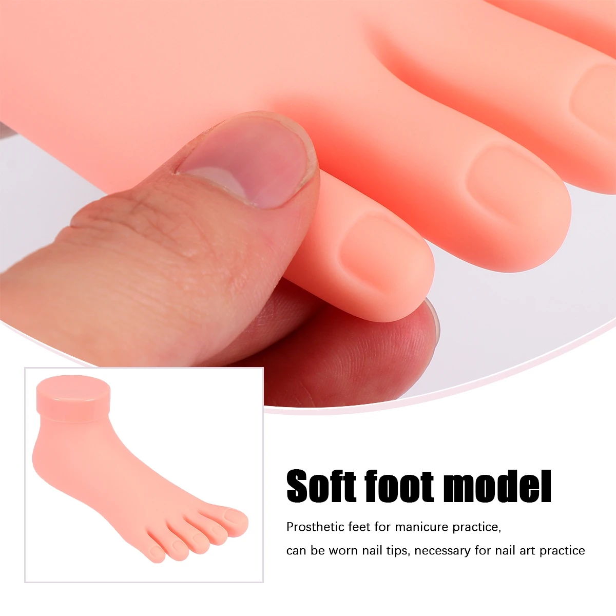 Silicone Foot Model for Nail Art Practice Lightweight Durable Design Real Skin Touch Manicure Training Aid Mold Mannequin
Silicone Foot Model for Nail Art Practice Lightweight Durable Design Real Skin Touch Manicure Training Aid Mold Mannequin