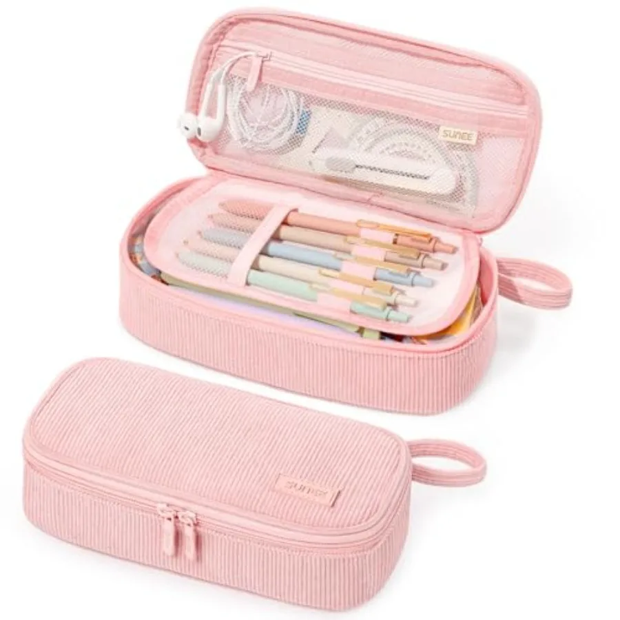 Cute Pencil Case, Large Capacity Pencil Pouch Aesthetic Zipper Pencil Bag, Big Storage Pen Organizer for Stationery, Soft Cordu
Cute Pencil Case, Large Capacity Pencil Pouch Aesthetic Zipper Pencil Bag, Big Storage Pen Organizer for Stationery, Soft Cordu