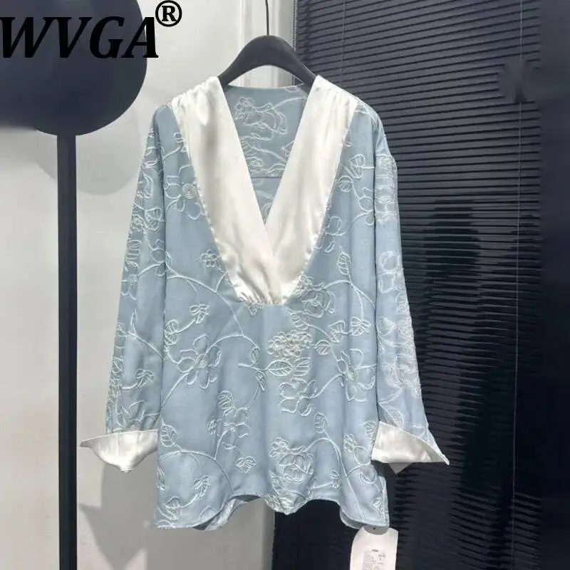 WVGA Spring New Man Chinese-style V-neck Pullover Long-sleeve Shirt Patchwork Niche Chic Three-dimensional Woven Tops Ins W23151
WVGA Spring New Man Chinese-style V-neck Pullover Long-sleeve Shirt Patchwork Niche Chic Three-dimensional Woven Tops Ins W23151