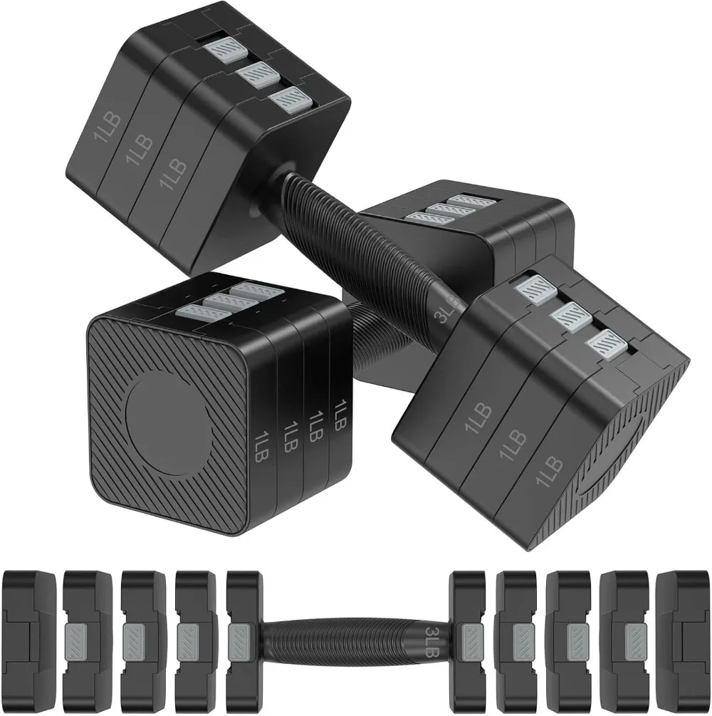 22LBS Adjustable Dumbbells Set, Hand Weights Sets with 5 Levels 3lb, 5lb, 7lb, 9lb, 11lb,
22LBS Adjustable Dumbbells Set, Hand Weights Sets with 5 Levels 3lb, 5lb, 7lb, 9lb, 11lb,