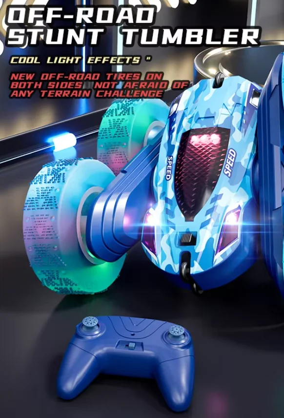 2.4G RC Stunt Car Double Sided Flip Remote Control Car 360 Rotation Off Road Drift Car Electric Racing Vehicle Kid Adult Gift
2.4G RC Stunt Car Double Sided Flip Remote Control Car 360 Rotation Off Road Drift Car Electric Racing Vehicle Kid Adult Gift