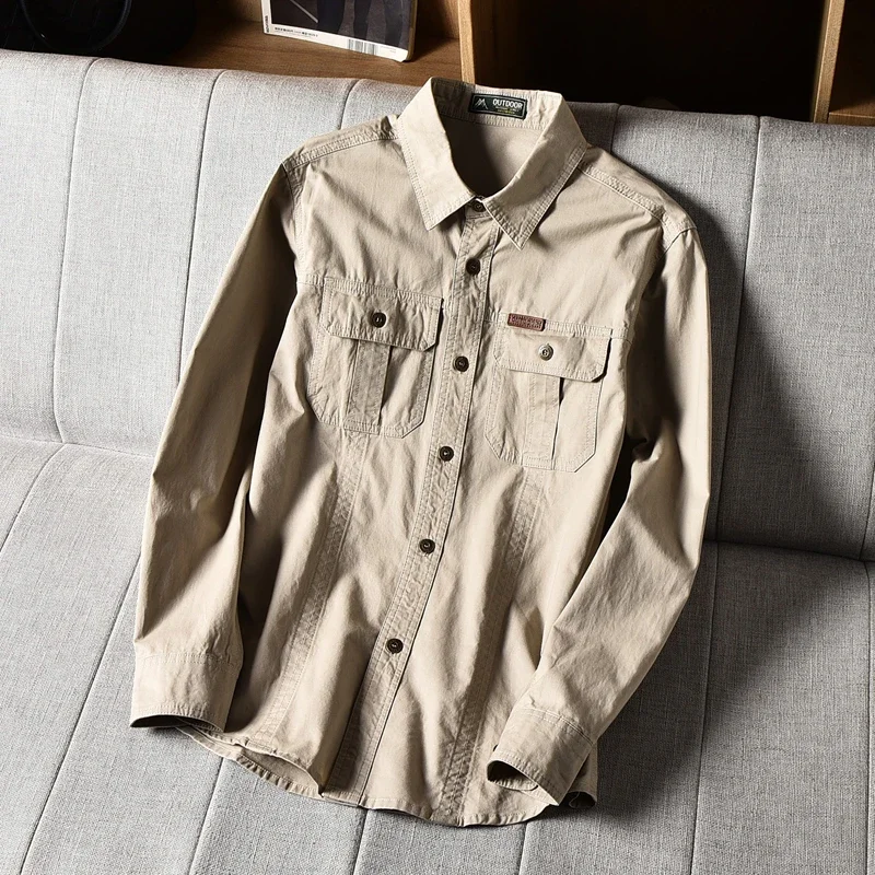 High Quality Mens New Long Sleeve Casual Cotton Shirts 2024 Cargo Shirt Camisa Militar Overshirt Brand Clothing Black Blouses
High Quality Mens New Long Sleeve Casual Cotton Shirts 2024 Cargo Shirt Camisa Militar Overshirt Brand Clothing Black Blouses
