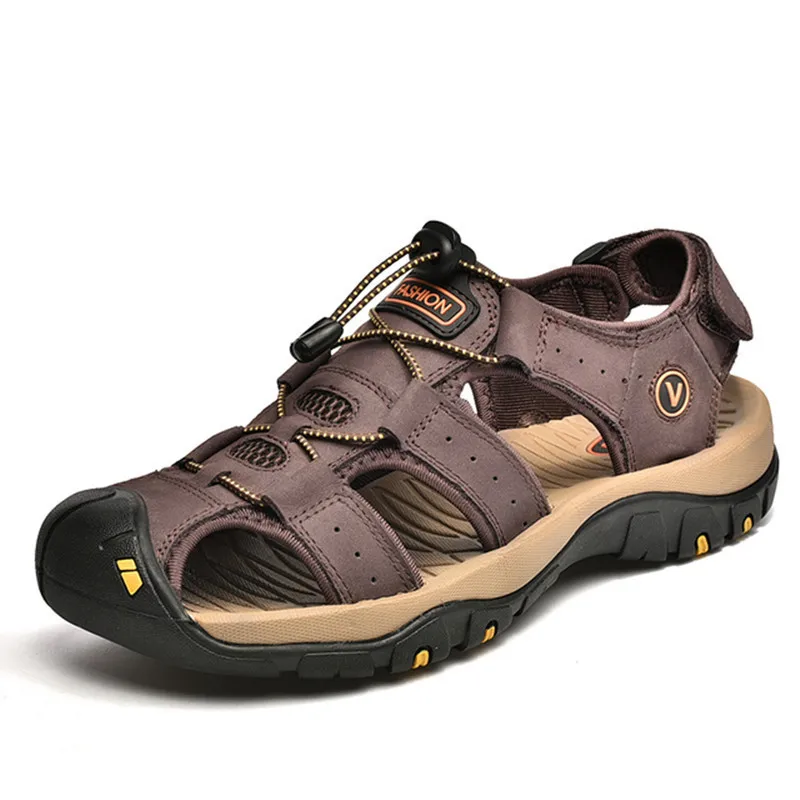 Large size sandals for men's summer new fashionable and casual toe cap sandals for men's outdoor anti slip beach shoes, size 48
Large size sandals for men's summer new fashionable and casual toe cap sandals for men's outdoor anti slip beach shoes, size 48