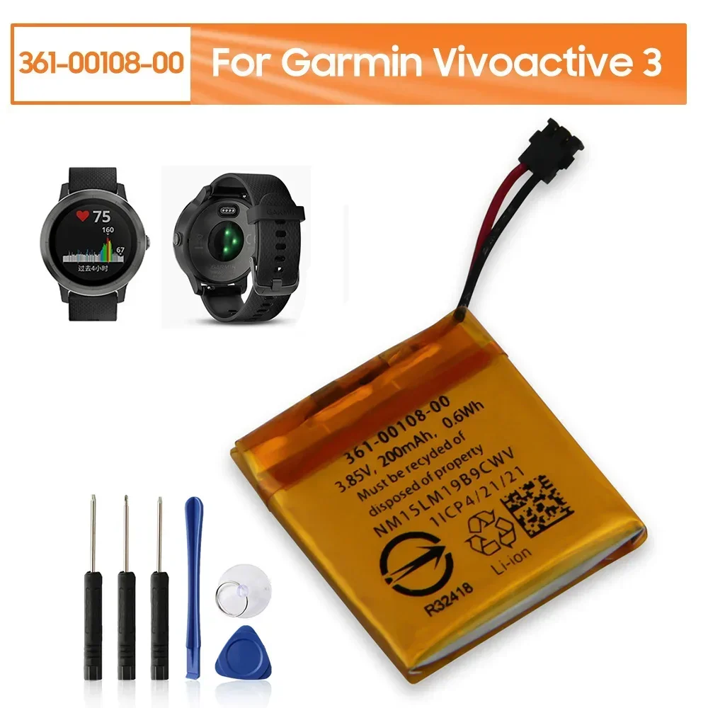 NEW Replacement Battery 361-00108-00 361-00108-01 For Garmin Vivoactive 3 Battery With Tool 200mAh
NEW Replacement Battery 361-00108-00 361-00108-01 For Garmin Vivoactive 3 Battery With Tool 200mAh
