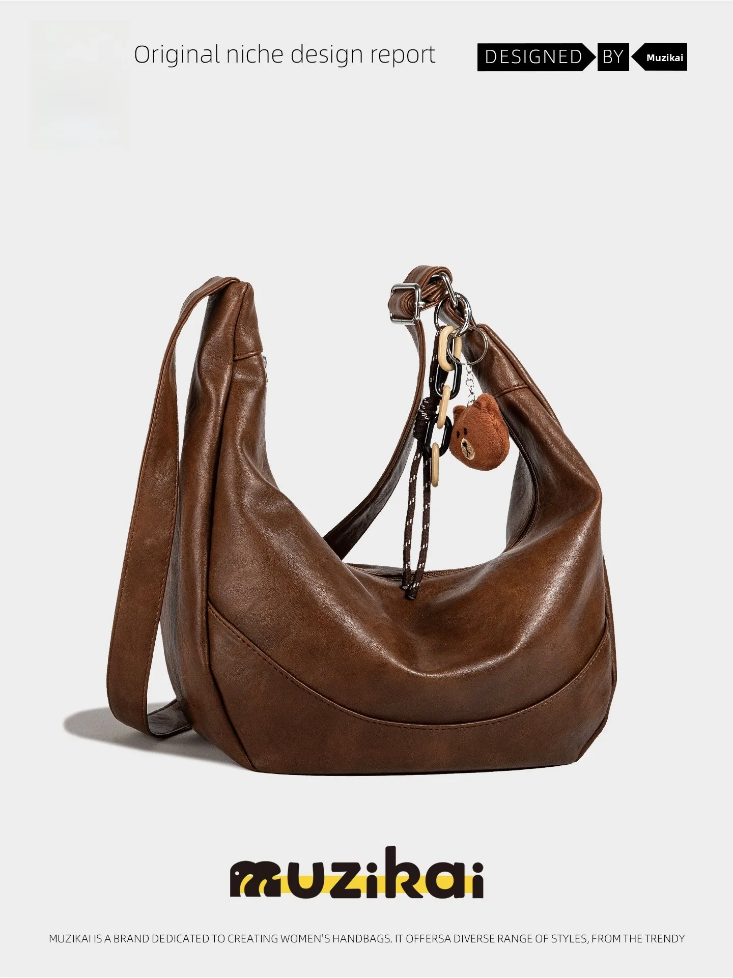 MuziKai Large Capacity Dumpling Shaped Women's Bag Stylish Commuter Tote Simple Retro Design Casual Handbag for Young Women
MuziKai Large Capacity Dumpling Shaped Women's Bag Stylish Commuter Tote Simple Retro Design Casual Handbag for Young Women