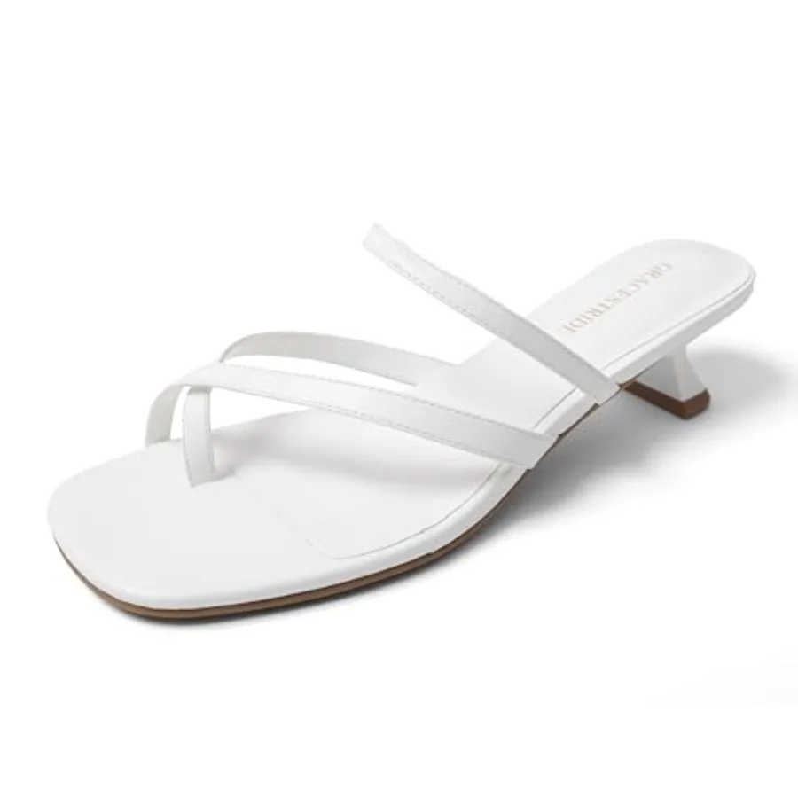 Heeled Sandals for Women Kitten Heel Square Toe Flip Flops Heels Strappy Design Fashion Sandals for Party and Casual
Heeled Sandals for Women Kitten Heel Square Toe Flip Flops Heels Strappy Design Fashion Sandals for Party and Casual