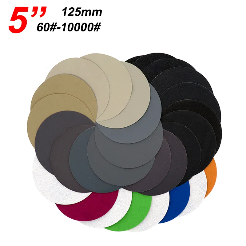 1-20pcs 5" 125mm Sanding Discs Grit 60-10000# Flocked Sandpaper Disc Hook&Loop Pad For Abrasive Grinding Polishing Tool Dry/Wet
1-20pcs 5" 125mm Sanding Discs Grit 60-10000# Flocked Sandpaper Disc Hook&Loop Pad For Abrasive Grinding Polishing Tool Dry/Wet