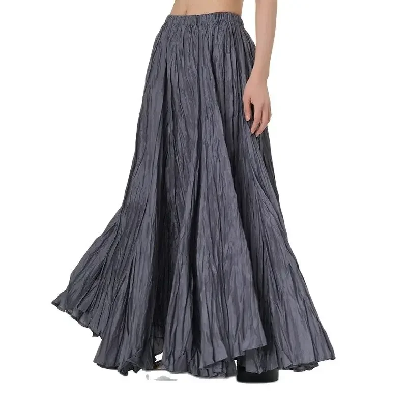 Elegant Drape Crumpled Skirts Women Summer Elastic Waist Big-Hem Long Skirts Large Size Loose Umbrella Skirts Female Streetwear
Elegant Drape Crumpled Skirts Women Summer Elastic Waist Big-Hem Long Skirts Large Size Loose Umbrella Skirts Female Streetwear