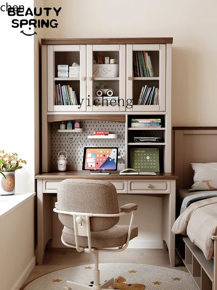 d2 desk bookshelf integrated study table home desk American style with bookcase computer student writing desk
d2 desk bookshelf integrated study table home desk American style with bookcase computer student writing desk