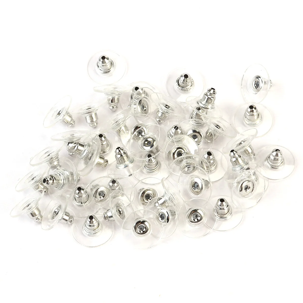 50 Pcs Metal Earplugs Earring Back Stopper Backings Backs with Pad Clutch Perforation
50 Pcs Metal Earplugs Earring Back Stopper Backings Backs with Pad Clutch Perforation
