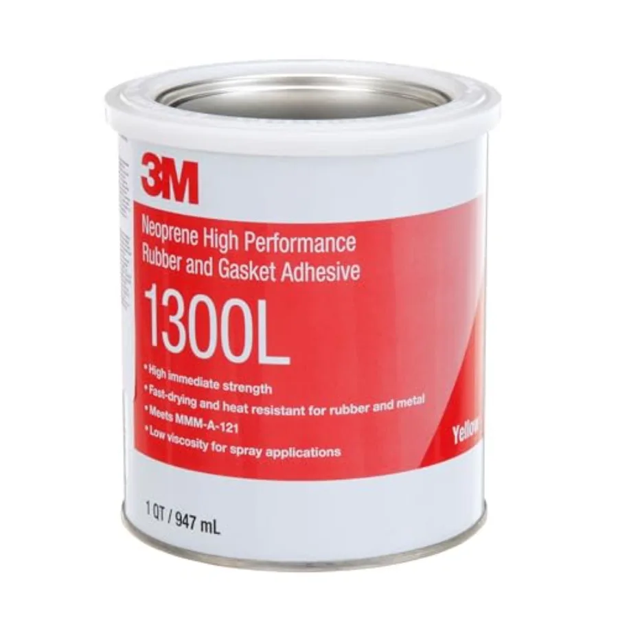 Neoprene High Performance Rubber and Gasket Adhesive 1300L Yellow 1 Quart Can - Excellent Heat and Water Resistance
Neoprene High Performance Rubber and Gasket Adhesive 1300L Yellow 1 Quart Can - Excellent Heat and Water Resistance