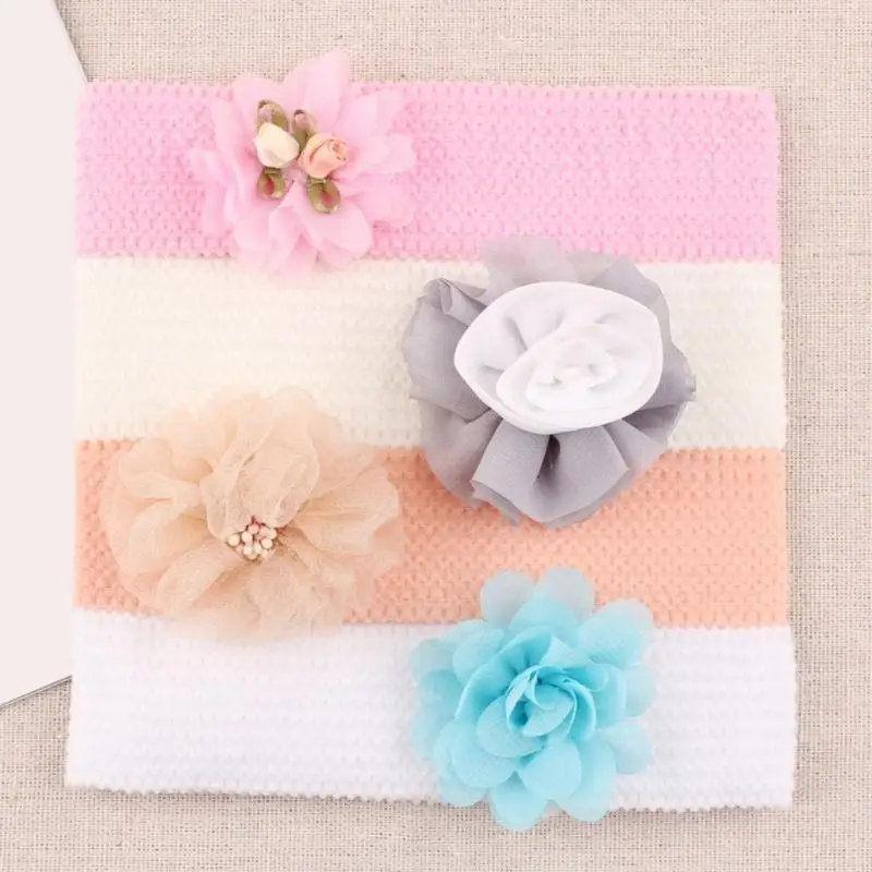 F19F 4Pcs Elastic Infant Headband Baby Girls Headdress Hairband with Flower Accent
F19F 4Pcs Elastic Infant Headband Baby Girls Headdress Hairband with Flower Accent