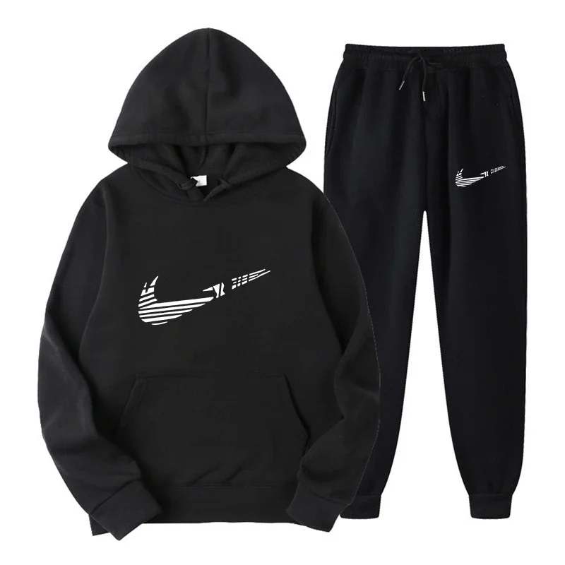 Men Tracksuit 2 Pieces Sets Hooded Sweatshirt +Drawstring Pants Male Hoodies Running Sportswear Men Women Autumn Sportwear 
Men Tracksuit 2 Pieces Sets Hooded Sweatshirt +Drawstring Pants Male Hoodies Running Sportswear Men Women Autumn Sportwear