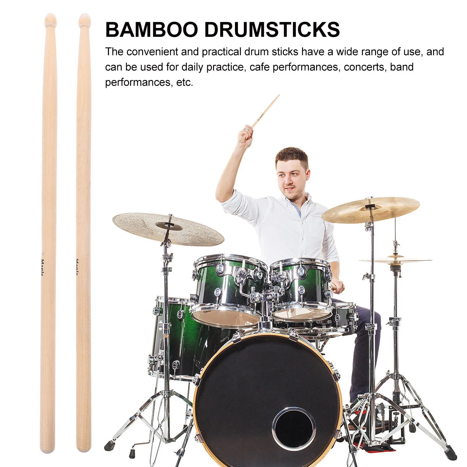 2pcs 7A Drumsticks Simple Wood Practical Percussion Tool For Kids Beginners Band Concert Use Bamboo Sticks Music Performance
2pcs 7A Drumsticks Simple Wood Practical Percussion Tool For Kids Beginners Band Concert Use Bamboo Sticks Music Performance