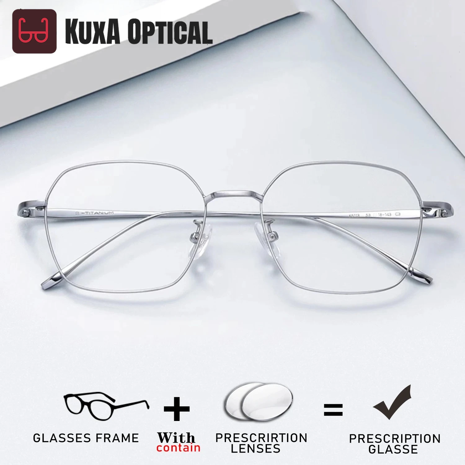 Polygon Prescription Clear Lenses Myopia Design Glasses Titanium Women Men Optical Hyperopia Multifocal Eyewear Shiny Silver
Polygon Prescription Clear Lenses Myopia Design Glasses Titanium Women Men Optical Hyperopia Multifocal Eyewear Shiny Silver