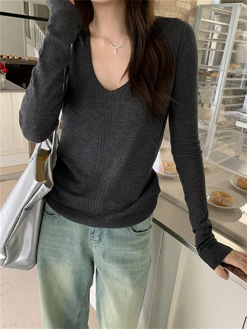Alien Kitty Slim V-Neck Sweaters Spring Women 2024 Solid Knitted Casual Spring Loose All Match Full Sleeve Pullovers Gentle
Alien Kitty Slim V-Neck Sweaters Spring Women 2024 Solid Knitted Casual Spring Loose All Match Full Sleeve Pullovers Gentle