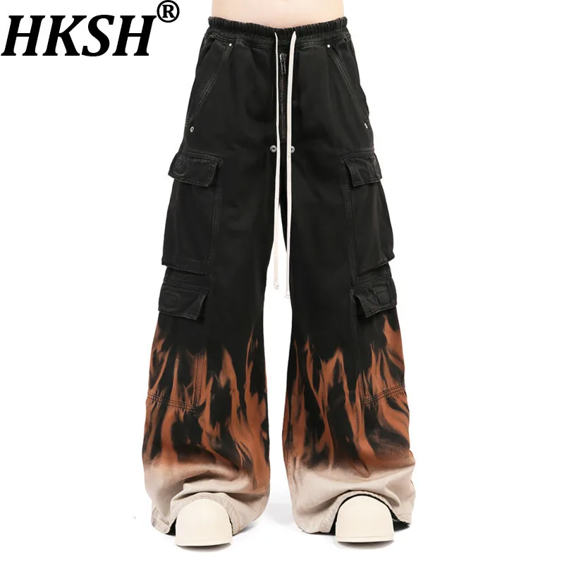 HKSH Spring Summer New Darkwear Handsome Gradient Flame Chic Ins Wide-Leg Flare Print Floor-Length Drawstring Cargo Pants HK7381
HKSH Spring Summer New Darkwear Handsome Gradient Flame Chic Ins Wide-Leg Flare Print Floor-Length Drawstring Cargo Pants HK7381