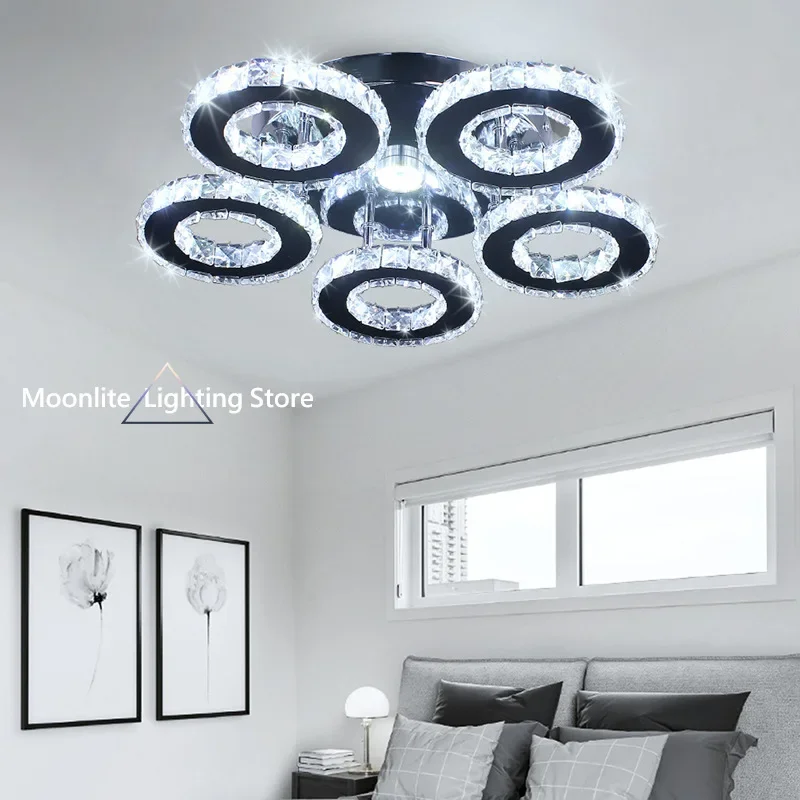 Chandelier 3/5 Heads LED Crystal Flush Mount Chandeliers Modern Ceiling Lamp Fixture for Hallway Entry Bedroom Living Room
Chandelier 3/5 Heads LED Crystal Flush Mount Chandeliers Modern Ceiling Lamp Fixture for Hallway Entry Bedroom Living Room