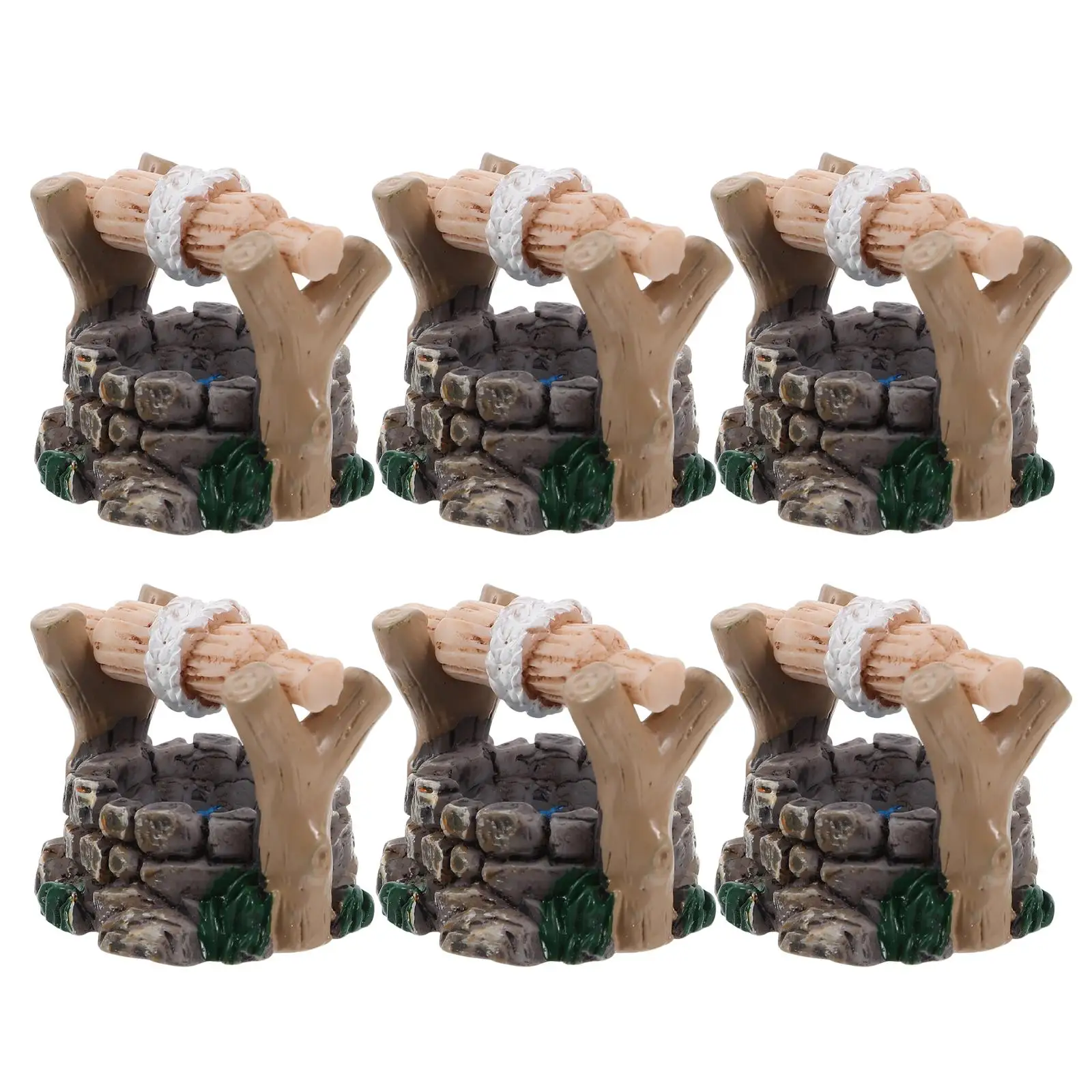 6 Pcs Water Well Ornaments Realistic Resin Miniature Garden Accessories DIY Decor Scene Model Sandstone Crafts
6 Pcs Water Well Ornaments Realistic Resin Miniature Garden Accessories DIY Decor Scene Model Sandstone Crafts