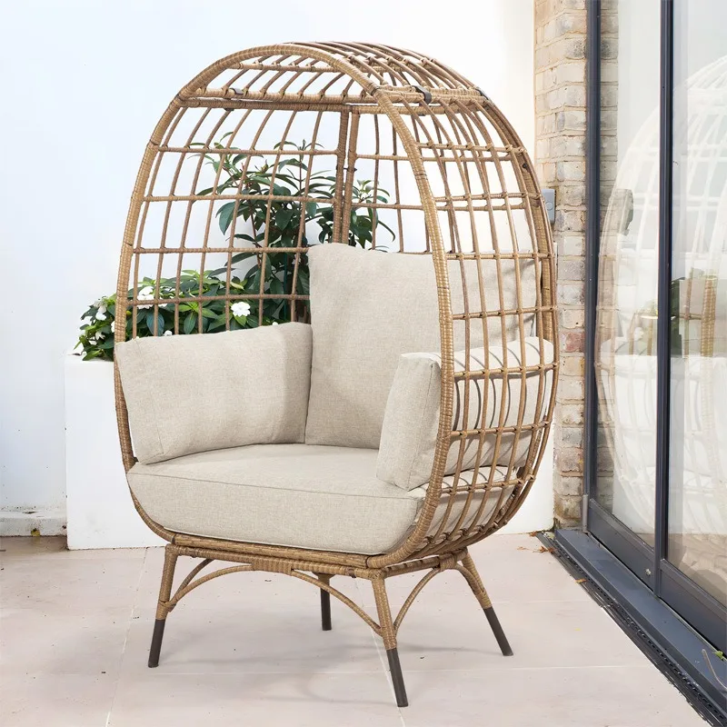 Nordic Style Iron Woven Egg Shaped Rattan Leisure Chair Outdoor Furniture For Villa Hotel Garden Homestay Lightweight Elegant
Nordic Style Iron Woven Egg Shaped Rattan Leisure Chair Outdoor Furniture For Villa Hotel Garden Homestay Lightweight Elegant