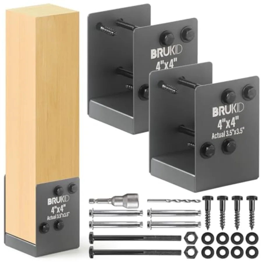 Stainless Steel 4 x 4 Actual: 3.5" x 3.5" Deck Post Base, Post Anchor Bracket, Concrete Support Anchor Base for Deck Railing, F
Stainless Steel 4 x 4 Actual: 3.5" x 3.5" Deck Post Base, Post Anchor Bracket, Concrete Support Anchor Base for Deck Railing, F