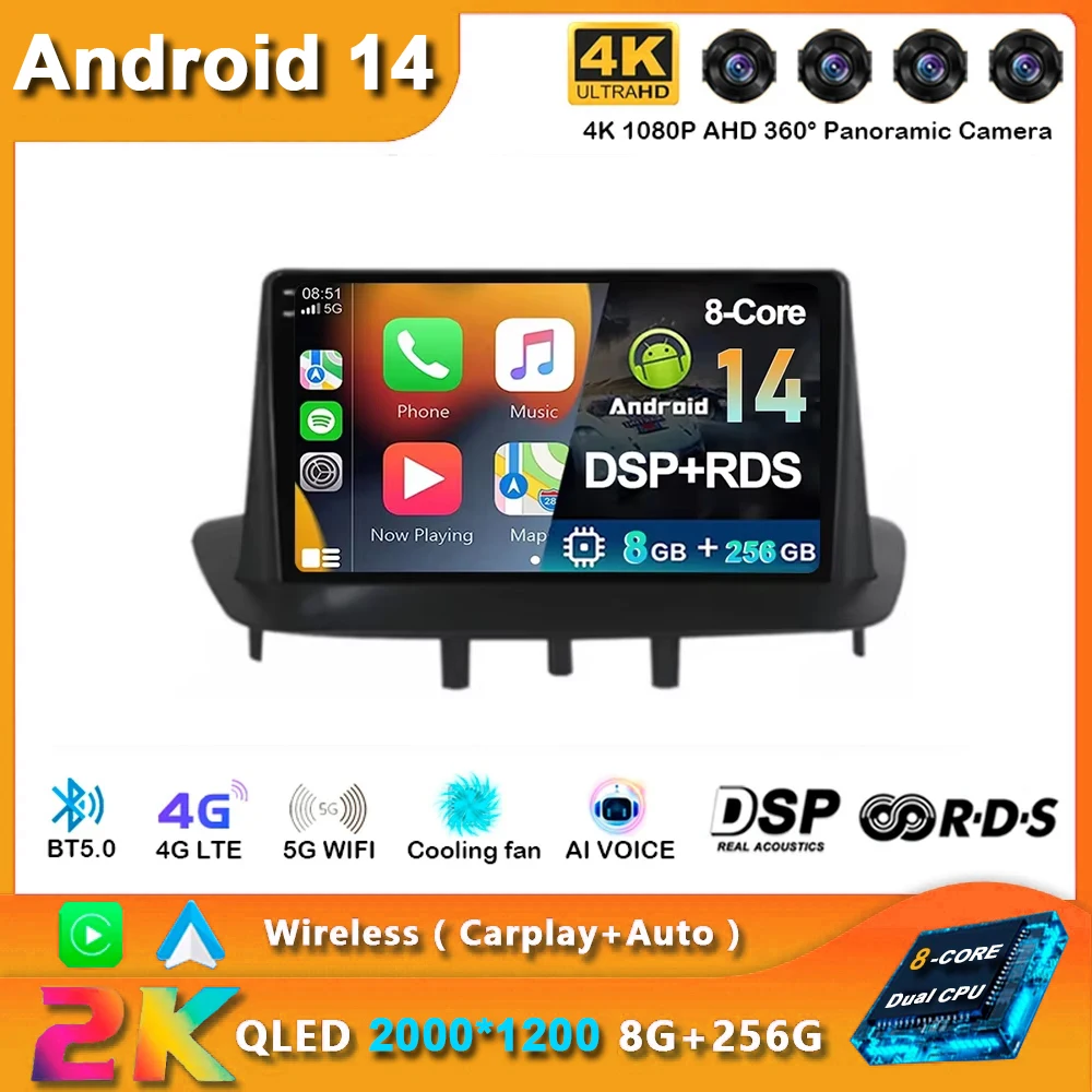 Android 14 GPS Car Radio For Renault Megane 3 Fluence Samsung SM3 2008 - 2014 Stereo CarPlay Multimedia Video Player
Android 14 GPS Car Radio For Renault Megane 3 Fluence Samsung SM3 2008 - 2014 Stereo CarPlay Multimedia Video Player