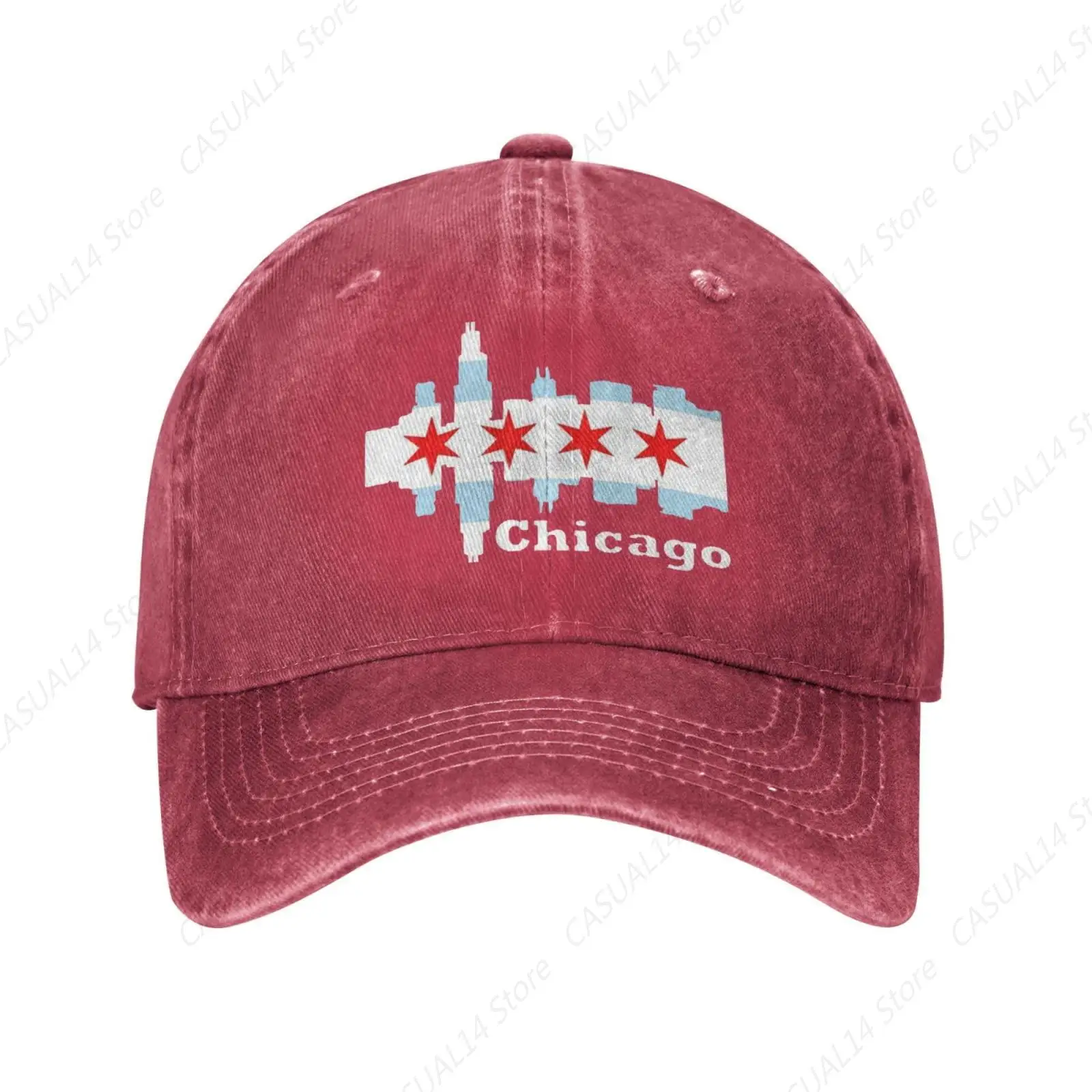 Chicago City Flag Skyline Unisex Baseball Cap Cotton Fits Men Women Washed Denim Adjustable Dad Hat
Chicago City Flag Skyline Unisex Baseball Cap Cotton Fits Men Women Washed Denim Adjustable Dad Hat