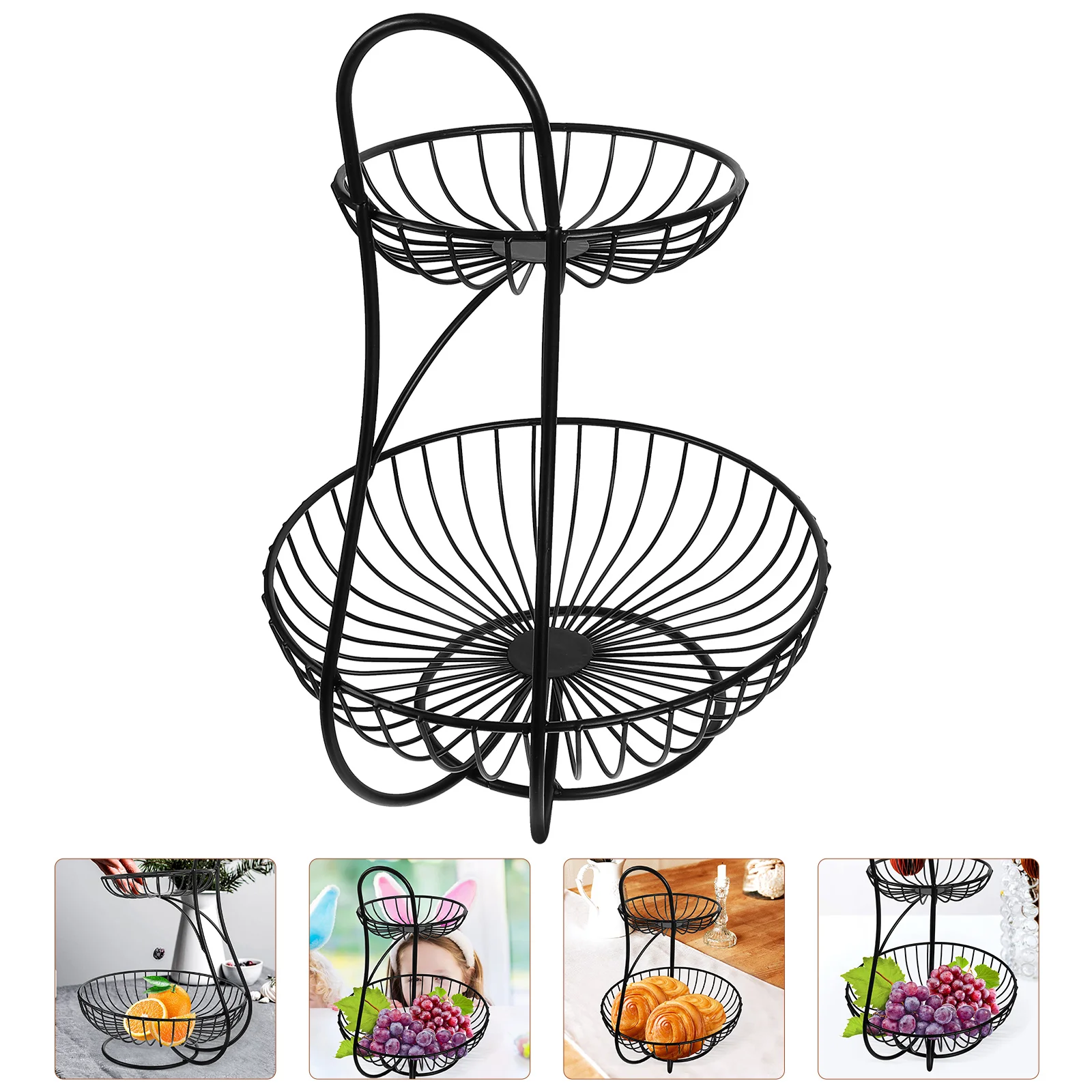 Iron Art Double Layers Metal Storage Basket For Fruits Snacks Kitchen Organizer Large Capacity Space Saving Design Restaurant
Iron Art Double Layers Metal Storage Basket For Fruits Snacks Kitchen Organizer Large Capacity Space Saving Design Restaurant